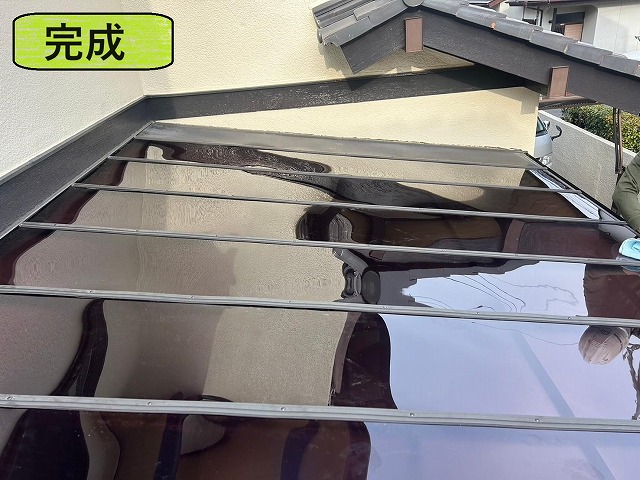 中央市　テラス屋根張り替え